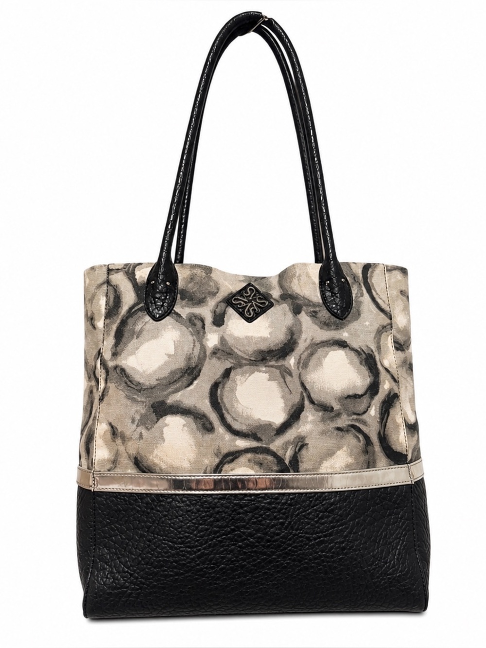 Simply Vera Vera Wang Gray Watercolor Canvas Tote Bag